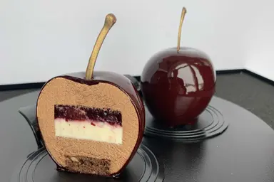 Cherry in Chocolate Mousse Dessert
