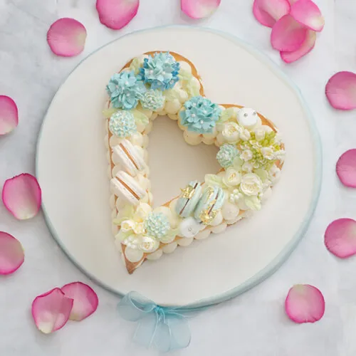 Wedding Heart Shape Cream Tart